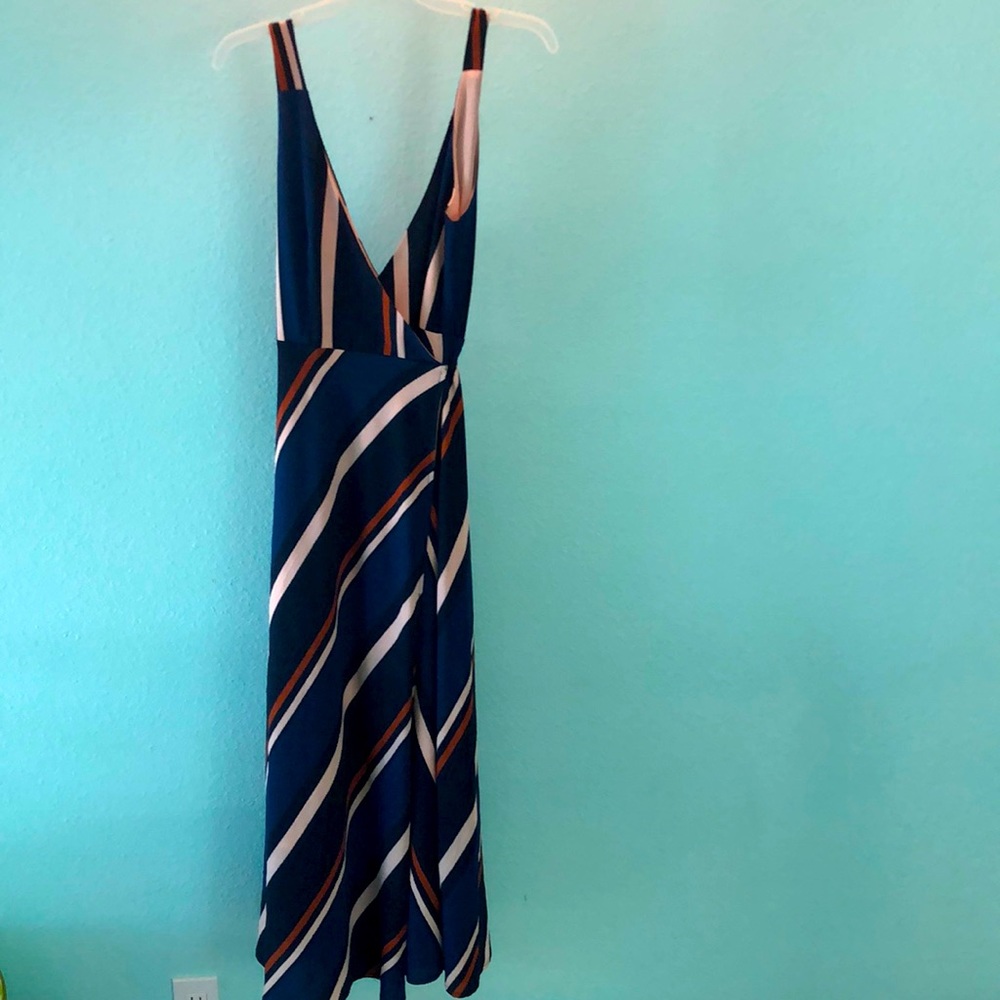 Striped wrap dress